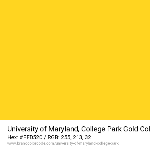University of Maryland, College Park's Gold color solid image preview