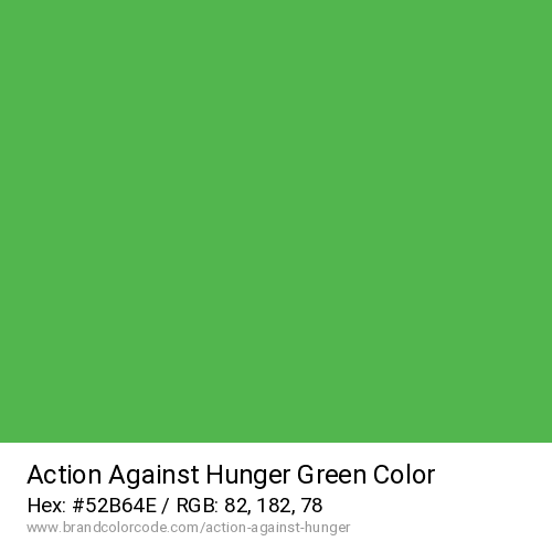 Action Against Hunger's Green color solid image preview