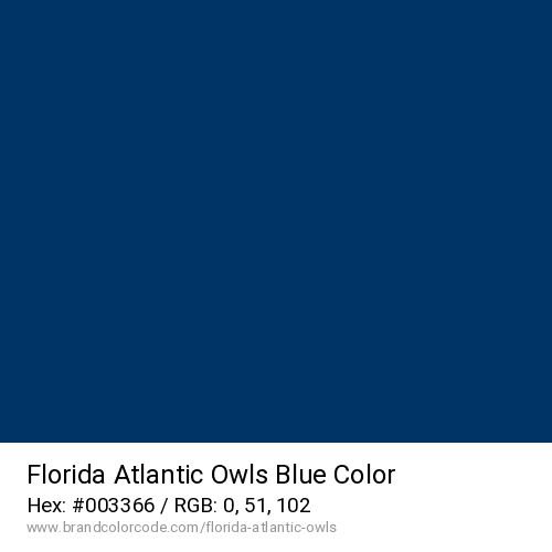 Florida Atlantic Owls's Blue color solid image preview
