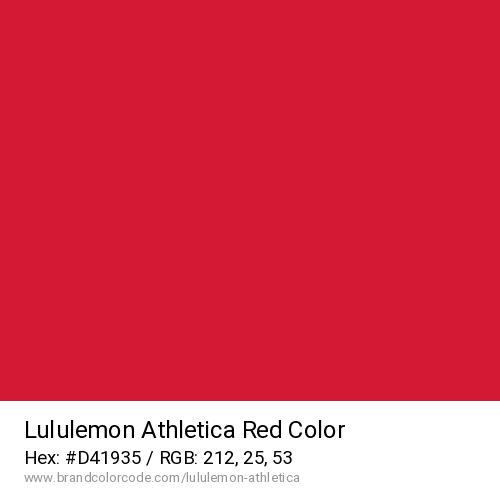 Lululemon Athletica's Red color solid image preview