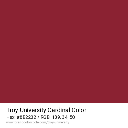Troy University's Cardinal color solid image preview