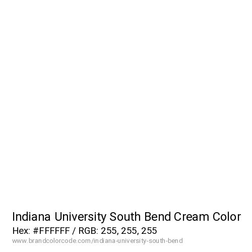 Indiana University South Bend's Cream color solid image preview