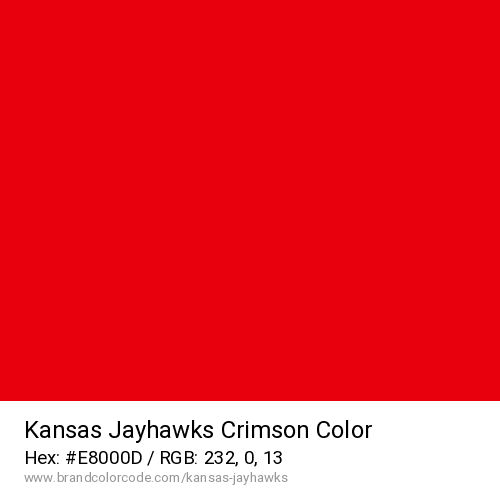 Kansas Jayhawks's Crimson color solid image preview