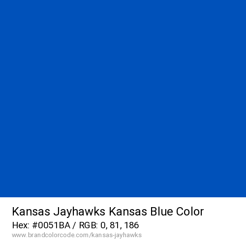 Kansas Jayhawks's Kansas Blue color solid image preview