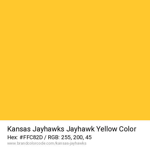 Kansas Jayhawks's Jayhawk Yellow color solid image preview