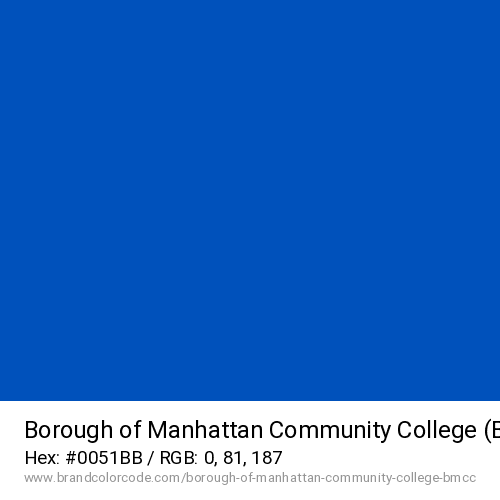 Borough of Manhattan Community College (BMCC)'s Blue color solid image preview
