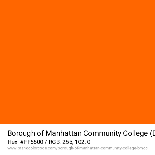 Borough of Manhattan Community College (BMCC)'s Orange color solid image preview