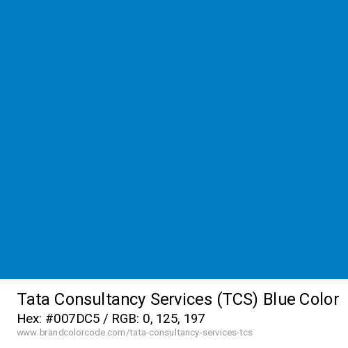 Tata Consultancy Services (TCS)'s Blue color solid image preview