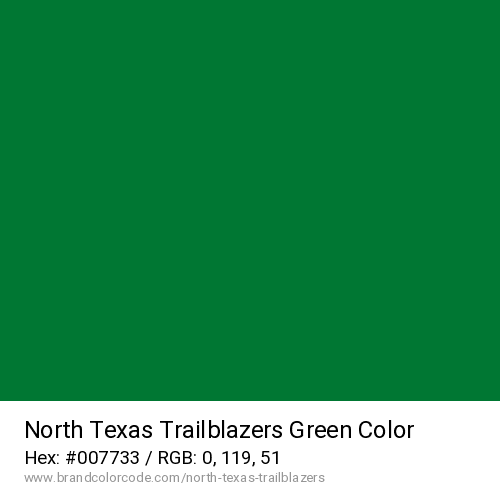 North Texas Trailblazers's Green color solid image preview