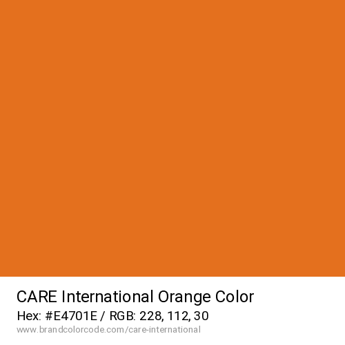 CARE International's Orange color solid image preview