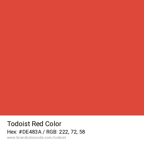 Todoist's Red color solid image preview