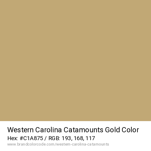 Western Carolina Catamounts's Gold color solid image preview