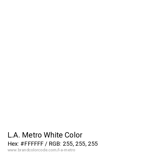 L.A. Metro's White color solid image preview