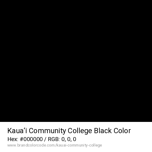 Kaua‘i Community College's Black color solid image preview