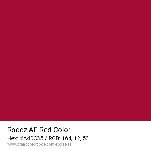 Rodez AF's Red color solid image preview