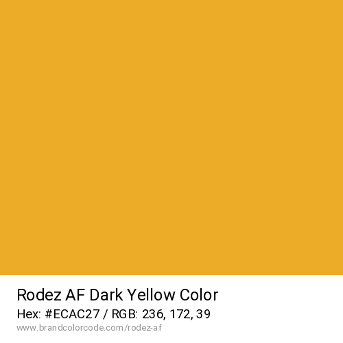 Rodez AF's Dark Yellow color solid image preview