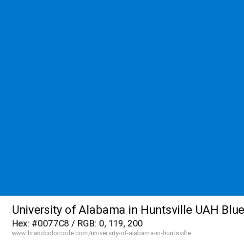 University of Alabama in Huntsville's UAH Blue color solid image preview