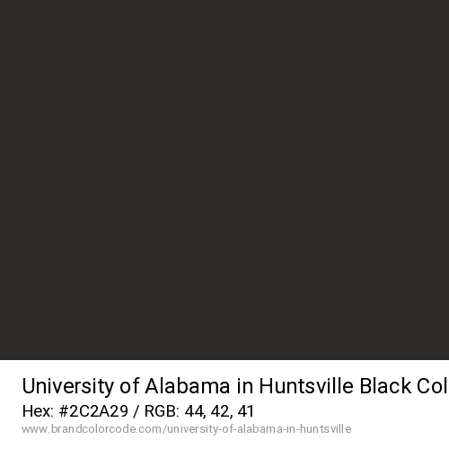 University of Alabama in Huntsville's Black color solid image preview