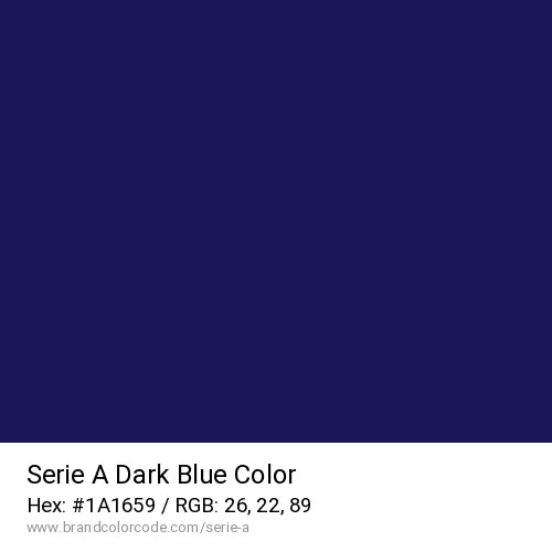 Serie A's Dark Blue color solid image preview