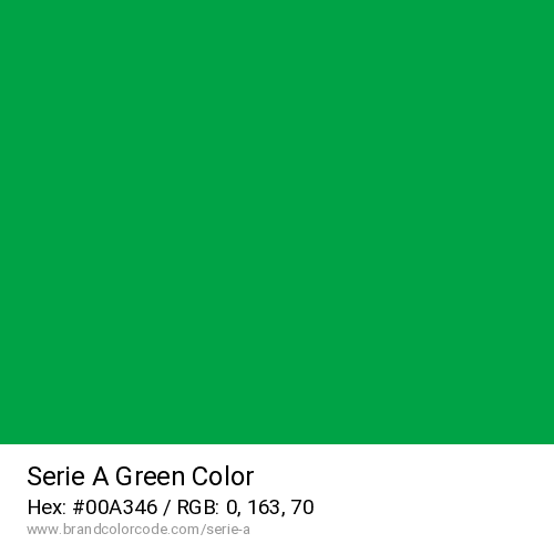 Serie A's Green color solid image preview