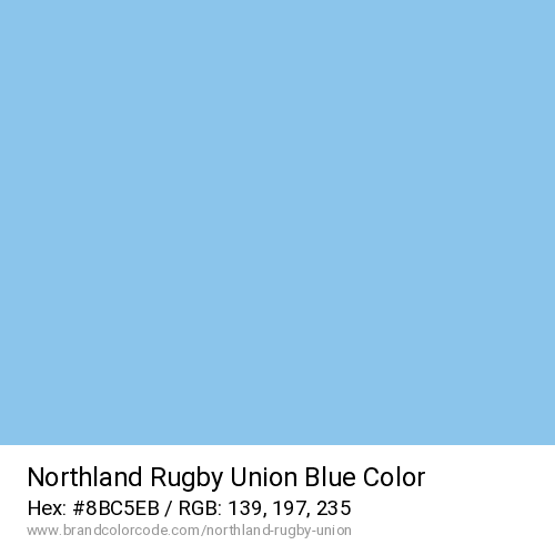 Northland Rugby Union's Blue color solid image preview