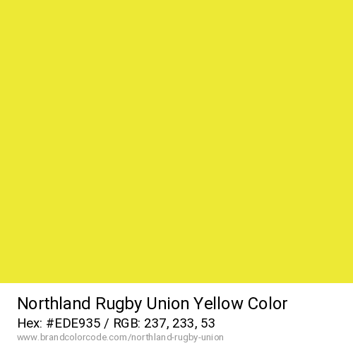 Northland Rugby Union's Yellow color solid image preview