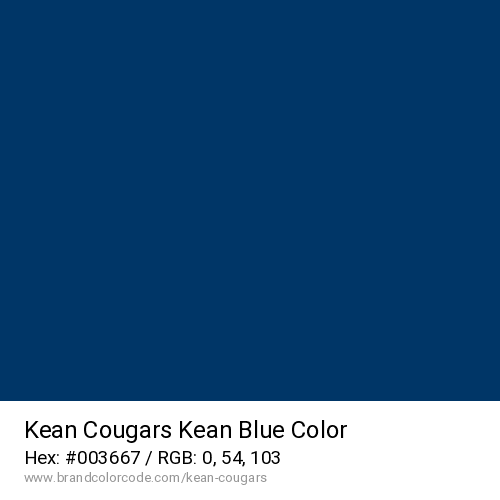 Kean Cougars's Kean Blue color solid image preview