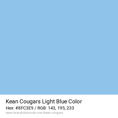 Kean Cougars's Light Blue color solid image preview