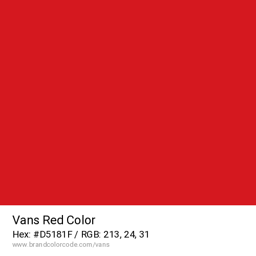 Vans's Red color solid image preview