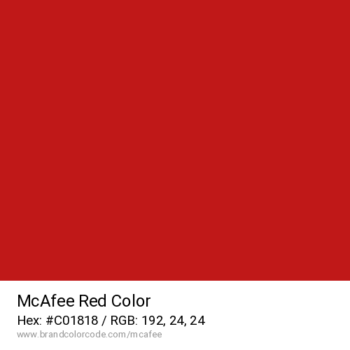 McAfee's Red color solid image preview