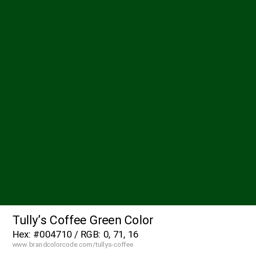 Tully’s Coffee's Green color solid image preview