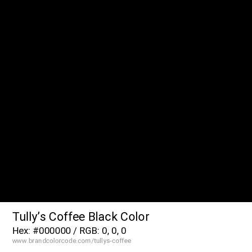 Tully’s Coffee's Black color solid image preview