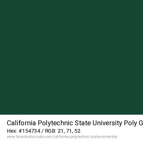 California Polytechnic State University's Poly Green color solid image preview