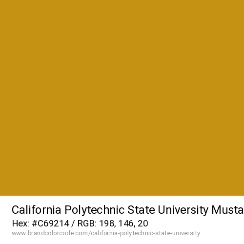 California Polytechnic State University's Mustang Gold color solid image preview