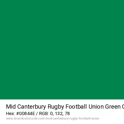 Mid Canterbury Rugby Football Union's Green color solid image preview