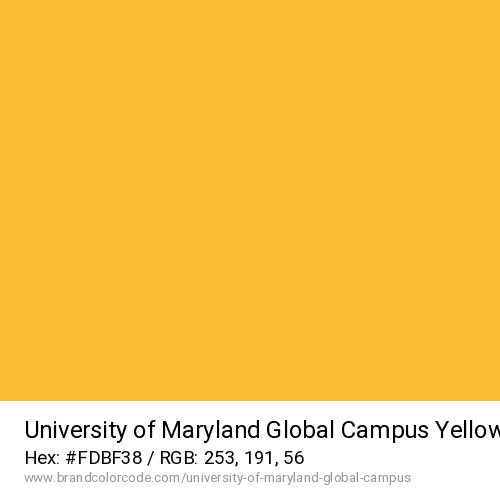 University of Maryland Global Campus's Yellow color solid image preview