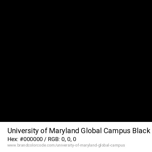 University of Maryland Global Campus's Black color solid image preview