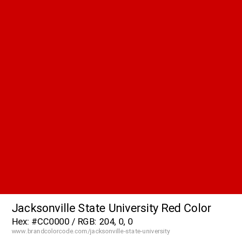 Jacksonville State University's Red color solid image preview