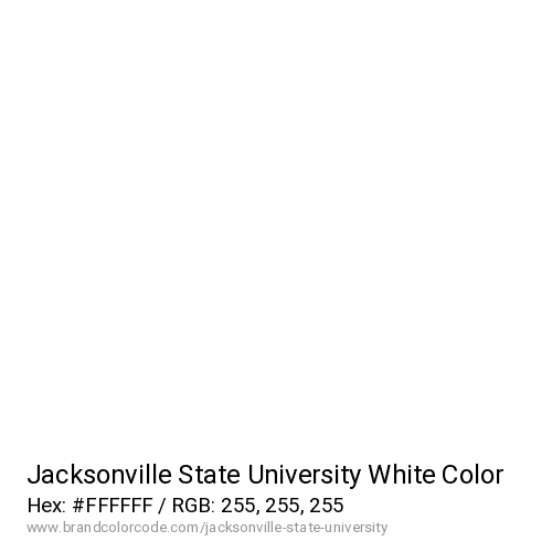 Jacksonville State University's White color solid image preview
