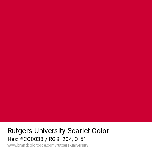 Rutgers University's Scarlet color solid image preview
