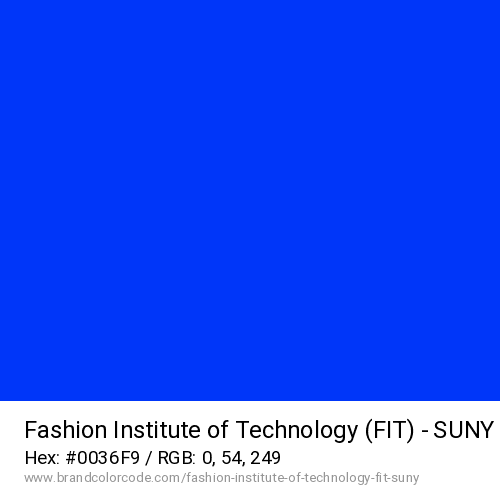 Fashion Institute of Technology (FIT) – SUNY's Blue color solid image preview