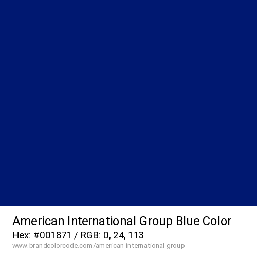 American International Group's Blue color solid image preview