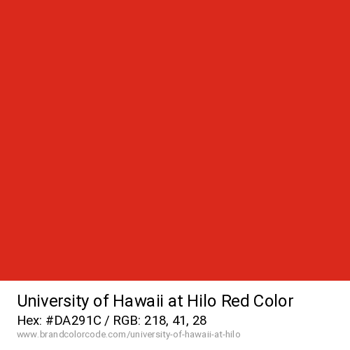 University of Hawaii at Hilo's Red color solid image preview