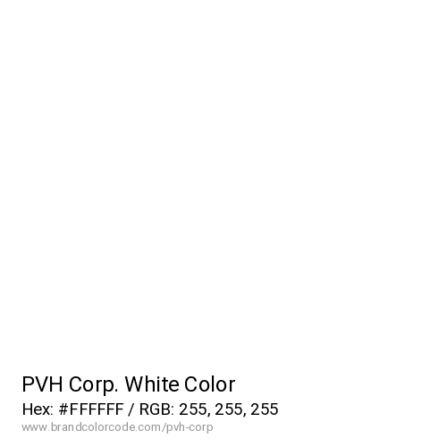PVH Corp.'s White color solid image preview
