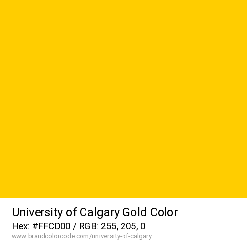 University of Calgary's Gold color solid image preview