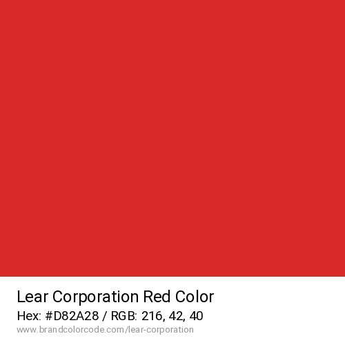 Lear Corporation's Red color solid image preview