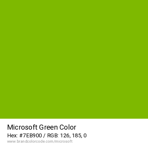 Microsoft's Green color solid image preview