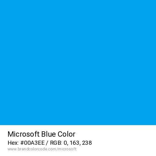 Microsoft's Blue color solid image preview