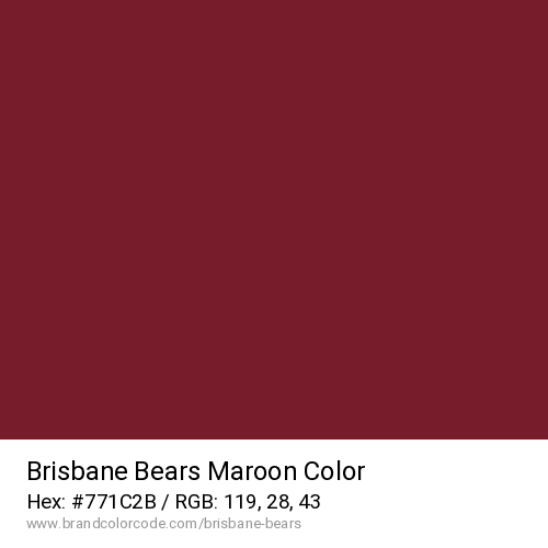 Brisbane Bears's Maroon color solid image preview