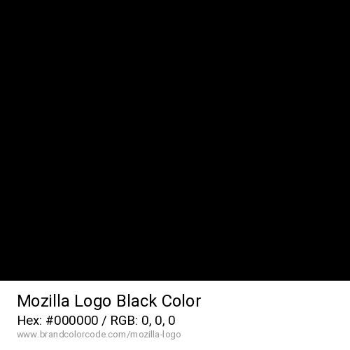 Mozilla Logo's Black color solid image preview